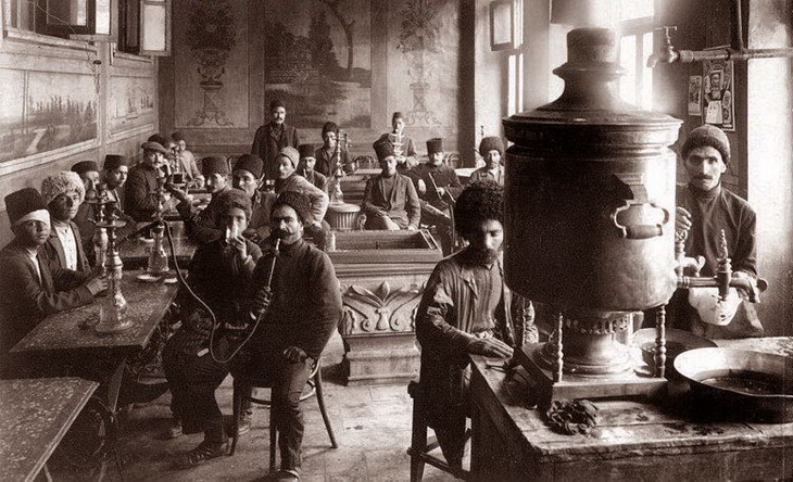 Чайхана в Баку, конец XIX - начало ХХ века.